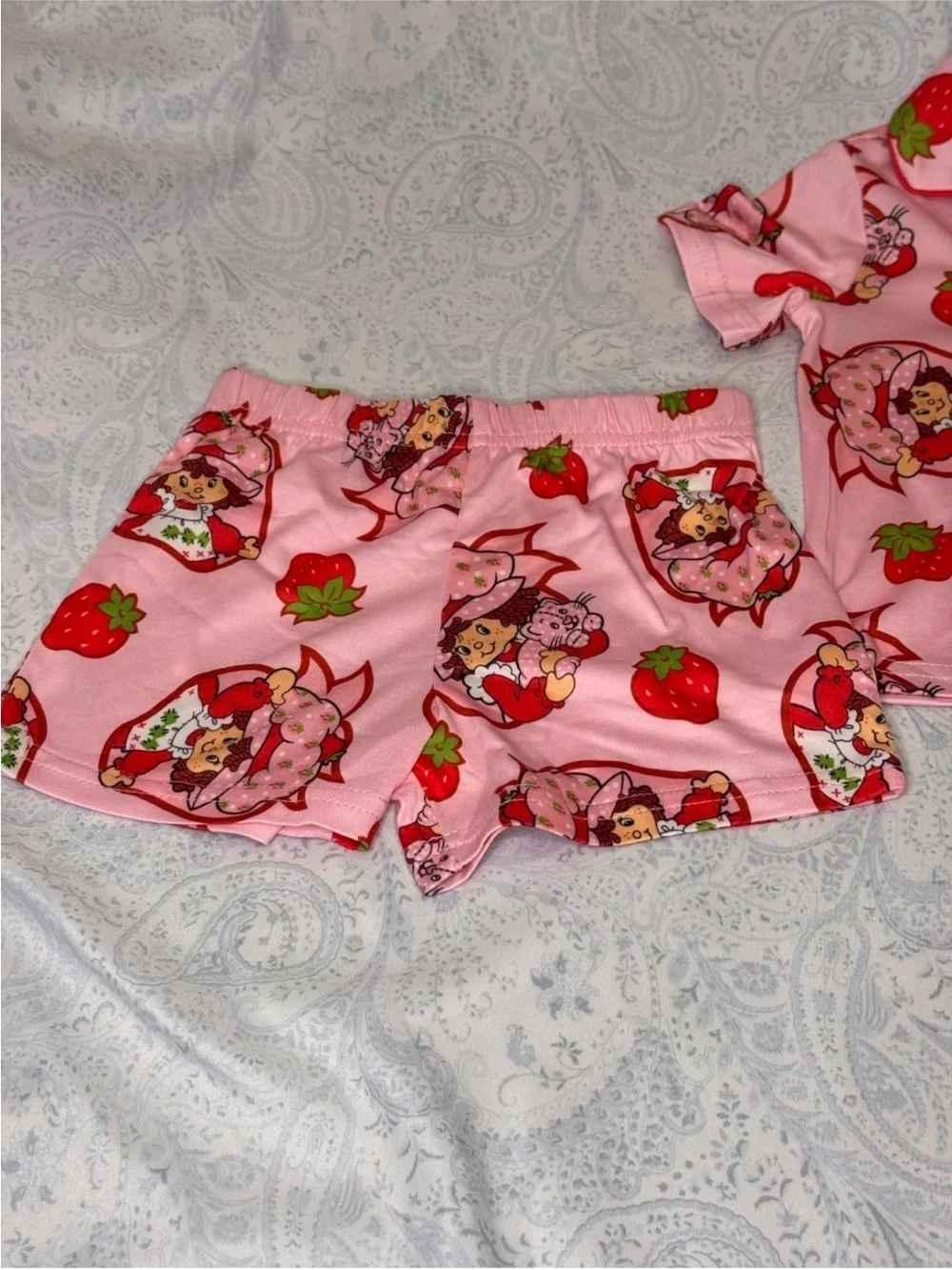 Strawberry Shortcake Pink Pajama Set - Short Sleeve & Shorts
